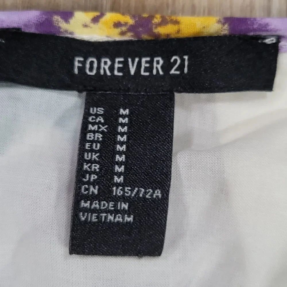 🔹️NWT Forever 21 Ivory & Teal Floral Print Maxi Skirt Medium - Picture 11 of 12